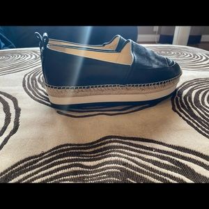 Jill Sander Navy Kenia Navy Blue Platforn Espadrilles